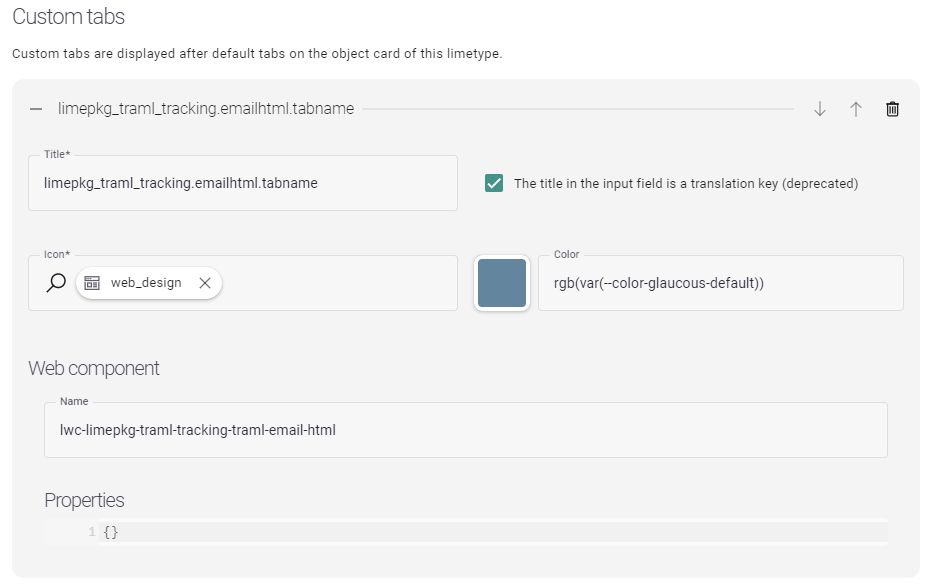 config web component