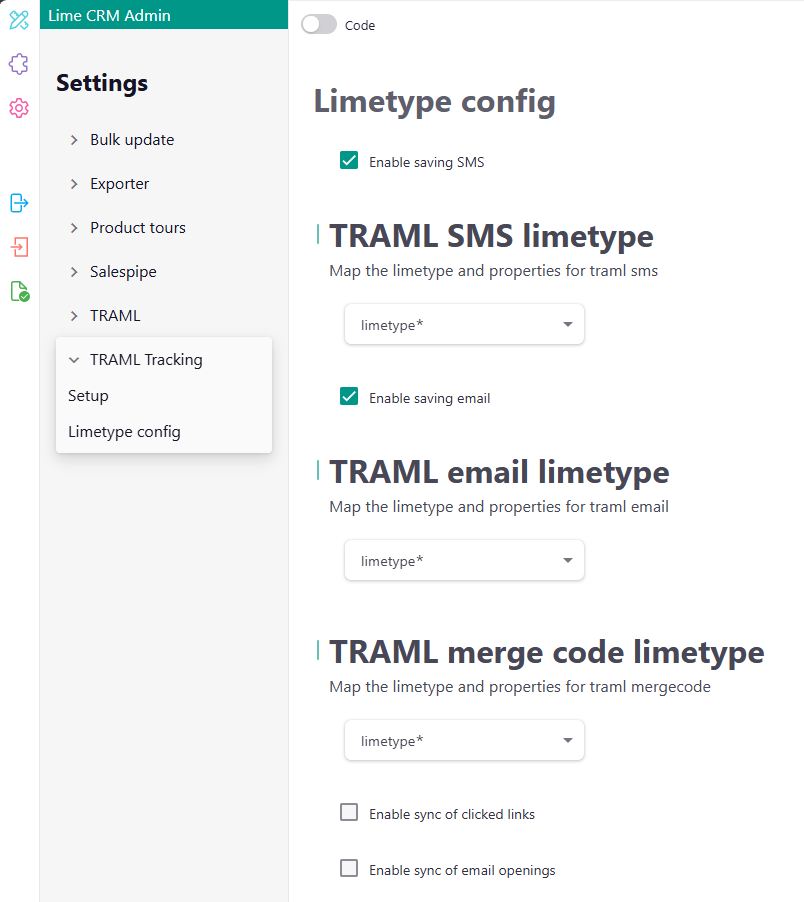 limetype config